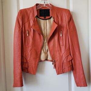 Eva Ouxiu Luxury Leather Jacket Size XS